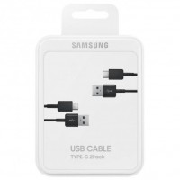  USB kabelis Samsung EP-DG930MBEGWW Type-C 1.5m 2pcs black 